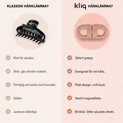 Kliq - Magnetisk hårklämma